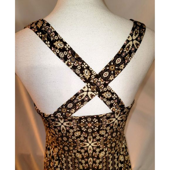 J Jill Floral Stretchy Super Soft Knit Halter Maxi Dress - Size XS - Picture 6 of 9